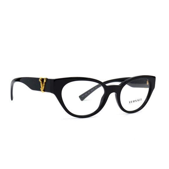 NEW VERSACE VE3282 GB1 BLACK WOMEN AUTHENTIC EYEGLASSES FRAME